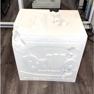 Daniel Arsham x Andy Warhol collab Eroded Brillo sculpture Nw/outB